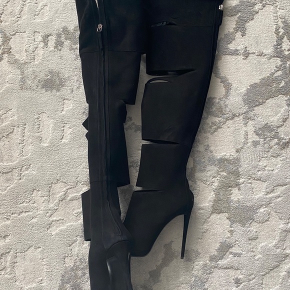 NIB Giuseppe Zanotti Suede Leather over knee boots 40 - Picture 2 of 9